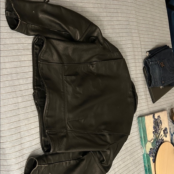 Harley-Davidson Black Leather Biker Jacket medium - Picture 7 of 7